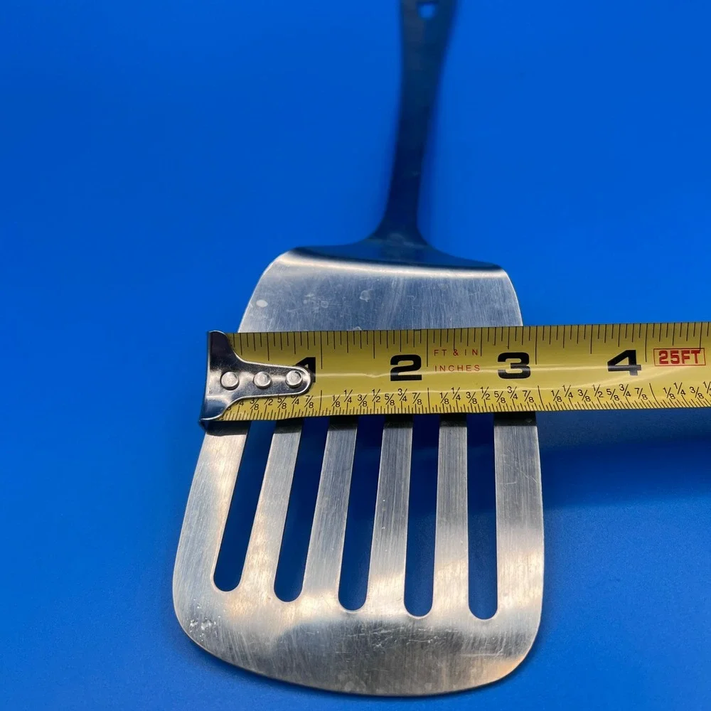 Stainless Steel Slotted Turner Spatula Kitchen Utensil Silver 12.5 Inch